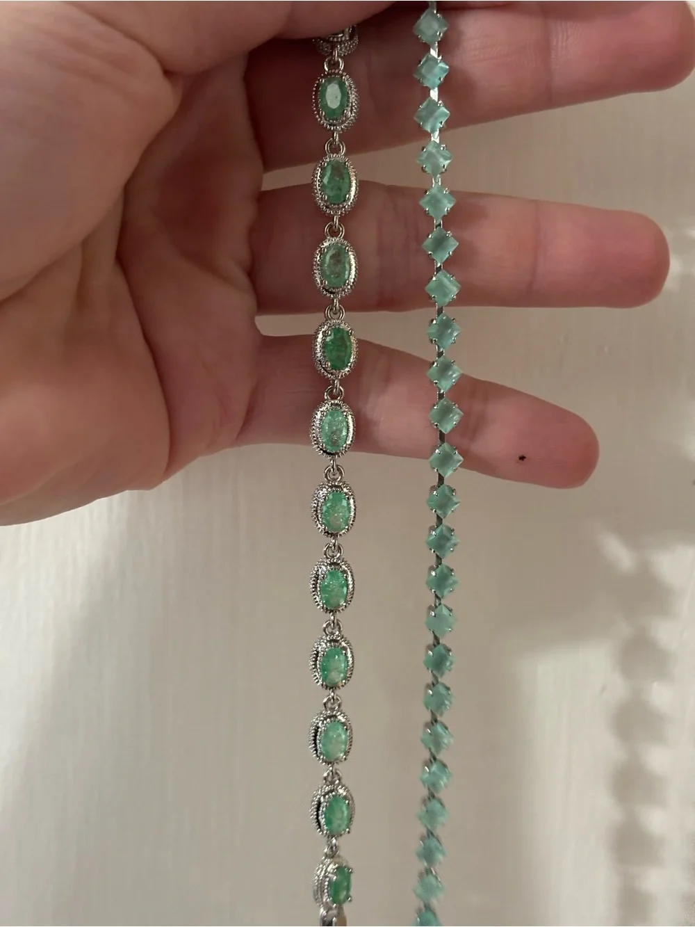 Mint Green Gemstone Bracelet Set - Women Jewelry